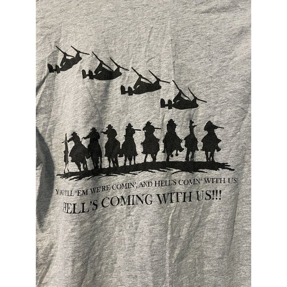 VMM-161 Gray Equitatus Caeli T-Shirt Hell's Coming With Us Military USA - Picture 10 of 11